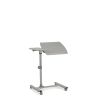 23 - 33 H x 15.75 W x 27.5 D Home/ Office Glossy White Adjustable Reading Table, Locking Casters, Tilting Top