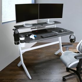 Techni Sport White Stryker Gaming Desk, White