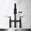 Pull Down Double Handle Kitchen Faucet-dk