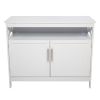 FCH Double Door Side Cabinet With Partition White