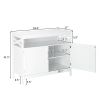 FCH Double Door Side Cabinet With Partition White