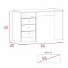 Marston 6-Shelf Writing Desk with Built-in Bookcase Light Oak