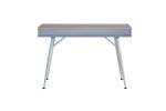 30 H x 22 W x 45 D Grey Home Desk with Two White Storage Drawers