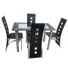 110cm Dining Table Tempered Glass Dining Table