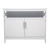 FCH Double Door Side Cabinet With Partition White