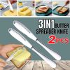 2 Pack Stainless Steel Butter Spreader Knife Butter Curler Spreader Butter Knife