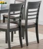 Antique Grey Finish Dinette 7pc Set Kitchen Breakfast Dining Table w wooden Top Cushion Seats 6x Chairs Dining room Furniture