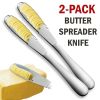 2 Pack Stainless Steel Butter Spreader Knife Butter Curler Spreader Butter Knife