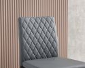 light gray modern simple bar chair, fireproof leather spraying metal pipe, diamond grid pattern, restaurant, family, 2-piece set