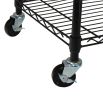 Oceanstar Garment Rack with Adjustable Shelves with Hooks, Black