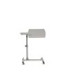 23 - 33 H x 15.75 W x 27.5 D Home/ Office Glossy White Adjustable Reading Table, Locking Casters, Tilting Top