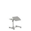 23 - 33 H x 15.75 W x 27.5 D Home/ Office Glossy White Adjustable Reading Table, Locking Casters, Tilting Top