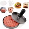 1pc Non-Stick Aluminum Burger Press - Perfect for Burgers, Patties, Meatballs, Grilling, and Kitchen Cooking - Ideal Back to School Supply