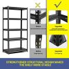 5-Tier Adjustable Metal Shelving Unit, Heavy Duty Shelving Utility Rack for garage Basement Kitchen Pantry Closet 31.5"W x 15.7"D x 63"H