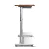 29 - 40 H x 20.5 W x 37.5 D Home/ Office Dark Walnut Adjustable Standing Desk, Ergonomic, Wire Storage Shelf, Easy Mobility