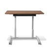 29 - 40 H x 20.5 W x 37.5 D Home/ Office Dark Walnut Adjustable Standing Desk, Ergonomic, Wire Storage Shelf, Easy Mobility