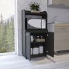 Charlotte 1-Shelf 2-Door Kitchen Pantry Black Wengue