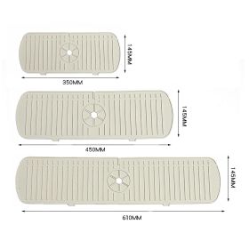 Home Fashion Silicone Draining Pad (Option: Beige-M 450x145x5mm)