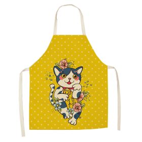 Cartoon Cat Digital Printing Sleeveless Apron (Option: W02307-68x55cm)