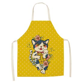 Cartoon Cat Digital Printing Sleeveless Apron (Option: W02307-47x38cm)