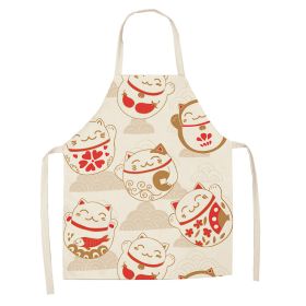 Cartoon Cat Digital Printing Sleeveless Apron (Option: W02319-47x38cm)