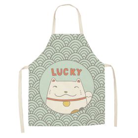 Cartoon Cat Digital Printing Sleeveless Apron (Option: W02311-68x55cm)