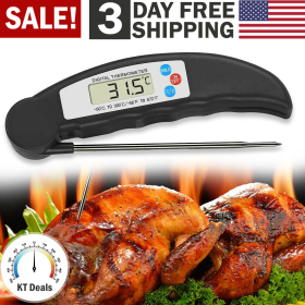 Instant-Read Meat Thermometer Digital Electronic Food Temp Kitchen Cooking Grill (Default: Default)