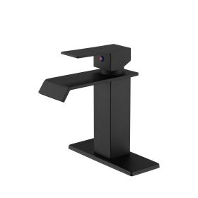 Single lever waterfall bathroom sink faucet (Default: Default)