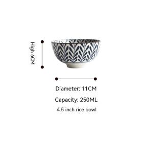 Underglaze Willow Pattern Japanese Ceramic Tableware Plate (Option: 11cm Bowl)