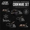 Thyme & Table Nonstick 12-Piece Cookware Set, Gold