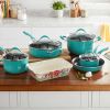 Frontier Speckle Aluminum 10-Piece Cookware Set, Turquoise