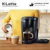 K-Latte Single Serve K-Cup Coffee and Latte Maker, Black