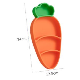 Children's Silicone Dining Plate Set (Option: Dining plate with suction cup-Color box packaging)